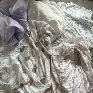 Bundle for Mini Crib - sheets, mattress covers and crib skirt
